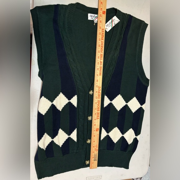 NWT Monsanto Golf Button Up Sweater Vest men’s Large - Picture 8 of 8